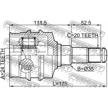 Шарнир приводного вала FEBEST 0111-SXV20LH-1