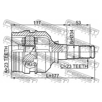 Шарнир приводного вала FEBEST 0111-ZZE120-1