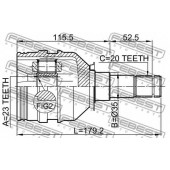 Шарнир приводного вала FEBEST 0111-ZZT250
