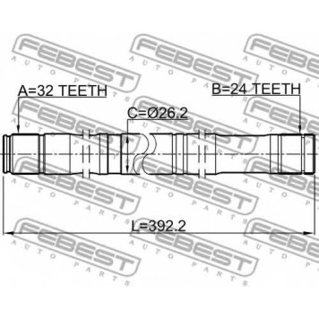 Приводной вал FEBEST 0112-CDT220RH-1