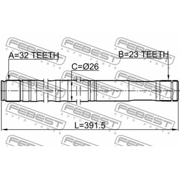 Приводной вал FEBEST 0112-CT220RH-1