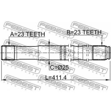 Приводной вал FEBEST 0112-ZZT251LH