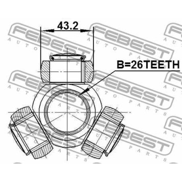 Муфта с шипами приводного вала FEBEST 0116-ACV40-1
