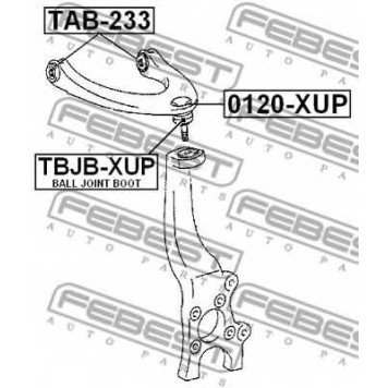 Несущий / направляющий шарнир FEBEST 0120-XUP