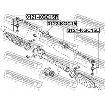 Наконечник рулевой левый FEBEST 0121-KGC15L-1
