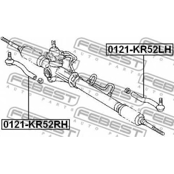 Наконечник поперечной рулевой тяги FEBEST 0121-KR52RH