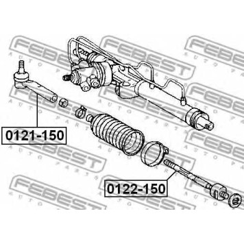 Осевой шарнир рулевой тяги FEBEST 0122-150-1