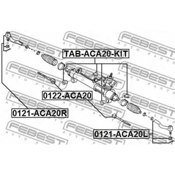 Осевой шарнир рулевой тяги FEBEST 0122-ACA20