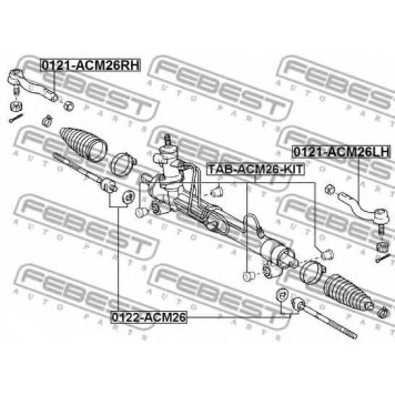 Осевой шарнир рулевой тяги FEBEST 0122-ACM26
