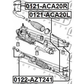 Осевой шарнир рулевой тяги FEBEST 0122-AZT241