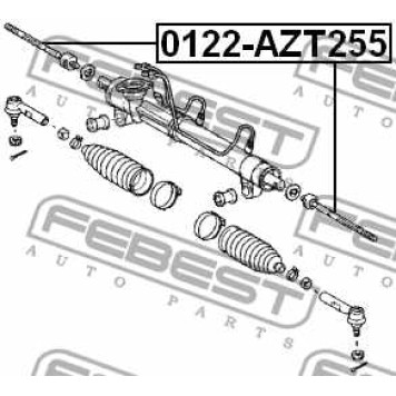 Осевой шарнир рулевой тяги FEBEST 0122-AZT255-1