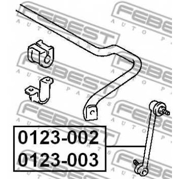 Тяга / стойка стабилизатора FEBEST 0123-002