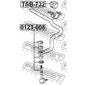 Тяга / стойка стабилизатора FEBEST 0123-008