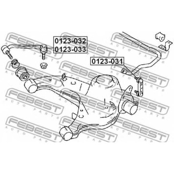 Тяга / стойка стабилизатора FEBEST 0123-031-1