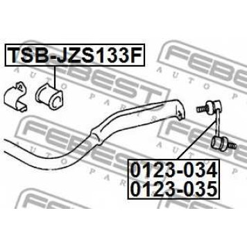 Тяга / стойка стабилизатора FEBEST 0123-034