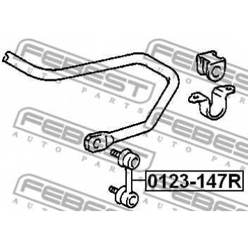 Тяга / стойка стабилизатора FEBEST 0123-147R