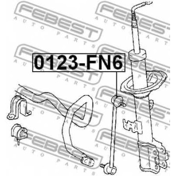 Тяга / стойка стабилизатора FEBEST 0123-FN6-1