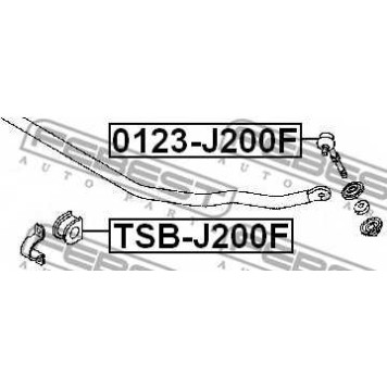 Тяга / стойка стабилизатора FEBEST 0123-J200F-1