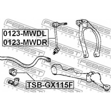 Тяга / стойка стабилизатора FEBEST 0123-MWDL-1