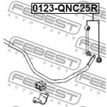 Тяга / стойка стабилизатора FEBEST 0123-QNC25R-1
