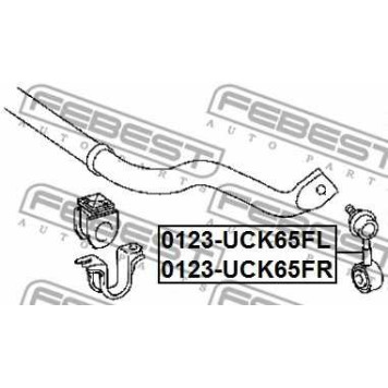Тяга / стойка стабилизатора FEBEST 0123-UCK65FR-1