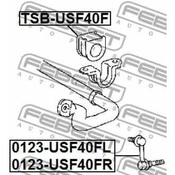 Тяга / стойка стабилизатора FEBEST 0123-USF40FL-1