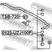 Тяга / стойка стабилизатора FEBEST 0123-UZJ100F