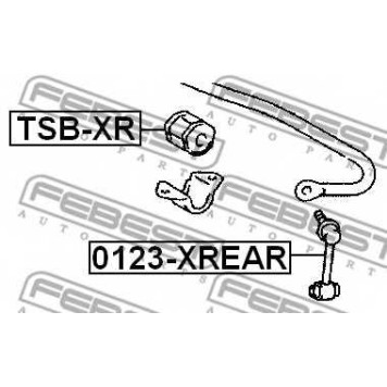 Тяга / стойка стабилизатора FEBEST 0123-XREAR
