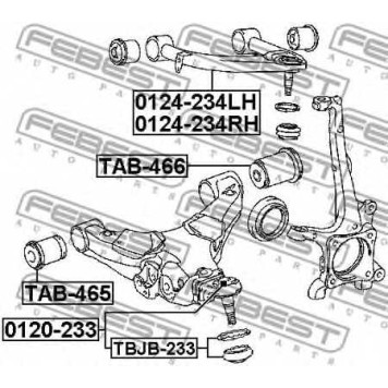 Рычаг независимой подвески колеса FEBEST 0124-234LH
