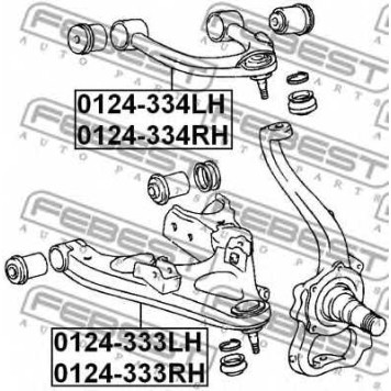Рычаг независимой подвески колеса FEBEST 0124-334RH-1