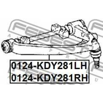 Рычаг независимой подвески колеса FEBEST 0124-KDY281LH-1