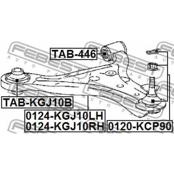Рычаг независимой подвески колеса FEBEST 0124-KGJ10LH
