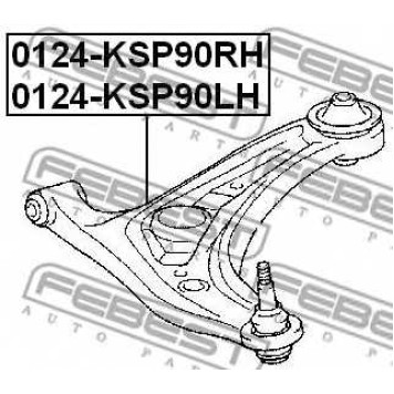 Рычаг независимой подвески колеса FEBEST 0124-KSP90LH-1