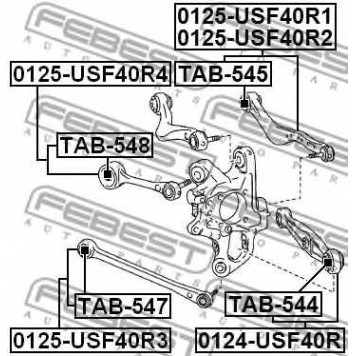 Рычаг независимой подвески колеса FEBEST 0124-USF40R