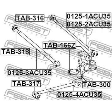 Рычаг независимой подвески колеса FEBEST 0125-3ACU35-2