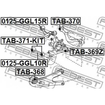 Рычаг независимой подвески колеса FEBEST 0125-GGL15R