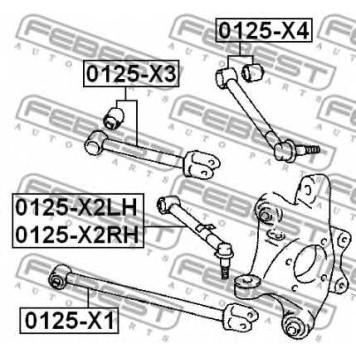 Рычаг независимой подвески колеса FEBEST 0125-X4