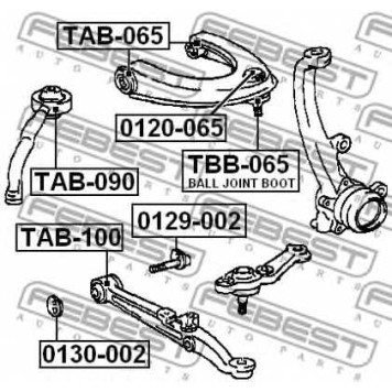 Чаша холостого хода, балка моста FEBEST 0130-002