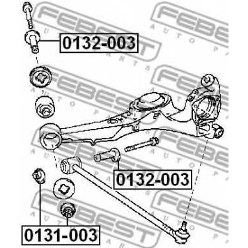 Чаша холостого хода, балка моста FEBEST 0131-003-1