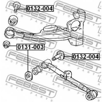 Чаша холостого хода, балка моста FEBEST 0132-004-1