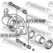 Пыльник, управление корпуса скобы тормоза FEBEST 0173-GX100F