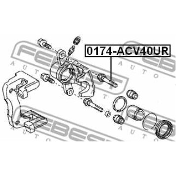 Направляющий болт корпуса скобы тормоза FEBEST 0174-ACV40UR-1