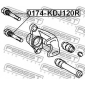 Направляющий болт корпуса скобы тормоза FEBEST 0174-KDJ120R