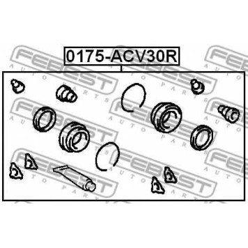 Ремкомплект тормозного суппорта FEBEST 0175-ACV30R-1