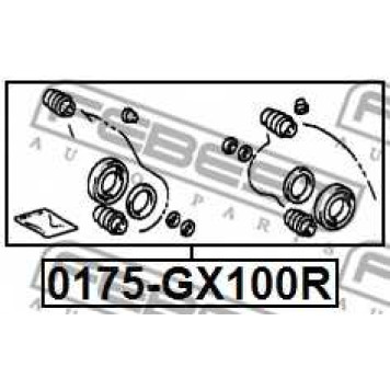 Ремкомплект тормозного суппорта FEBEST 0175-GX100R