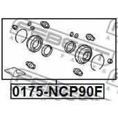 Ремкомплект тормозного суппорта FEBEST 0175-NCP90F