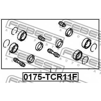 Ремкомплект тормозного суппорта FEBEST 0175-TCR11F-1