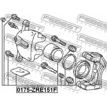 Ремкомплект тормозного суппорта FEBEST 0175-ZRE151F-1