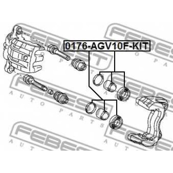 Поршень корпуса скобы тормоза FEBEST 0176-AGV10F-KIT