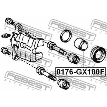 Поршень корпуса скобы тормоза FEBEST 0176-GX100F-2